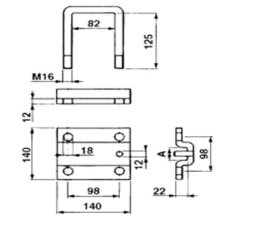 Staffa Per Molla Quadra
