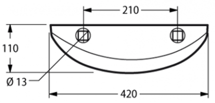 Scavabietole Vomere Per Bifila Dx+Sx