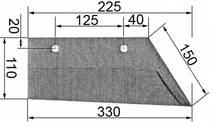 Vomere101/21/410 sinistro
