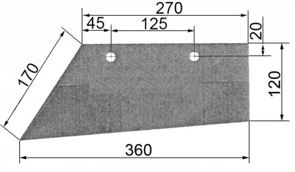 Vomere 102B/20-414 destro