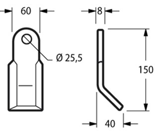 Coltello Stampato Y ORSI