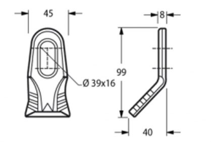 Coltello Stampato Y NOREMAT